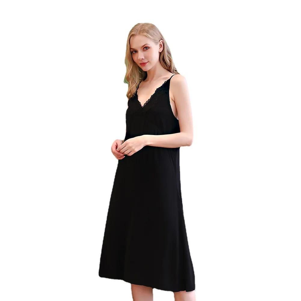 جديد بلا أكمام ملابس النوم القطن ثوب النوم مثير المرأة فستان النوم رداء النوم غير رسمي الدانتيل تقليم ملابس النوم فضفاضة المنزل روب للنوم