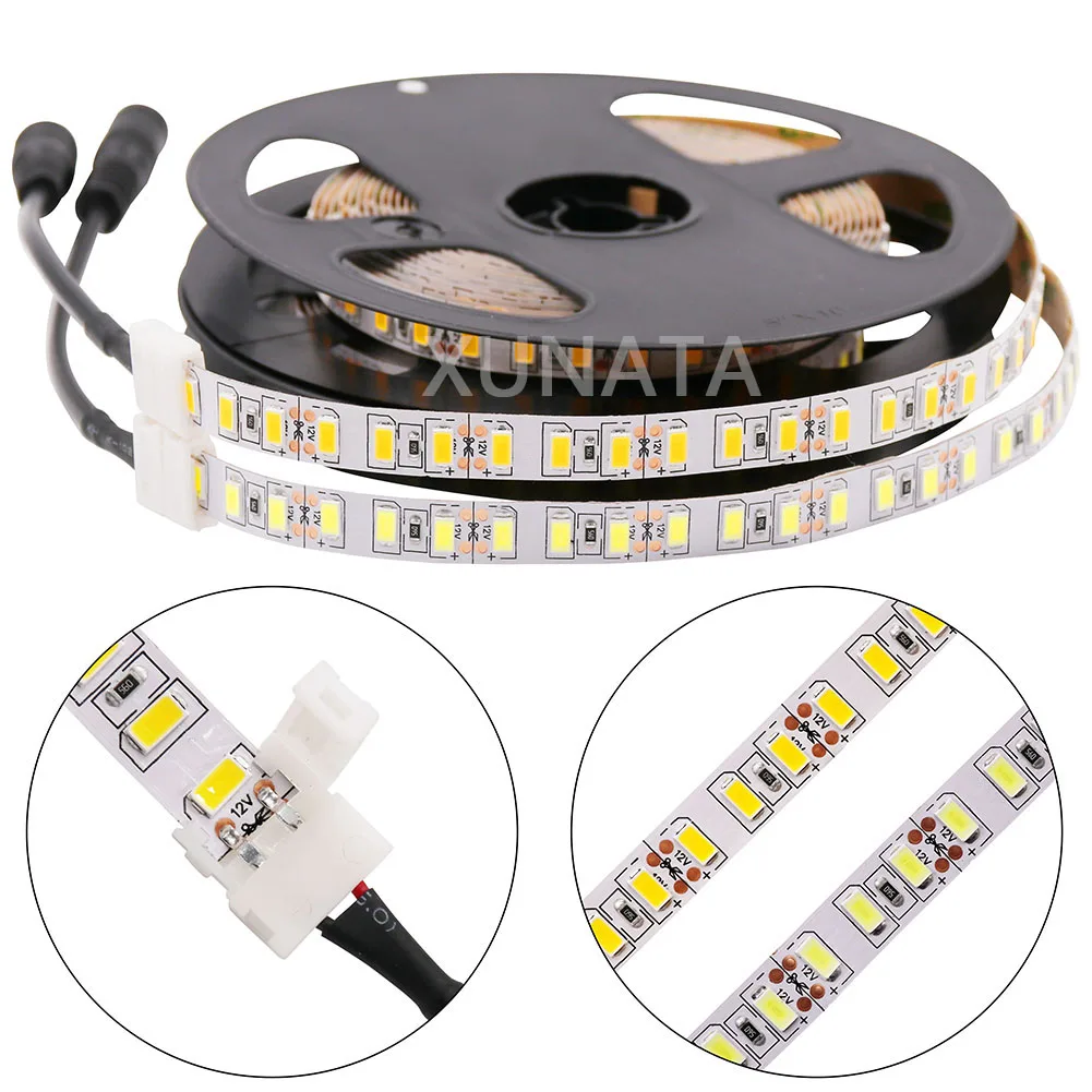 DC 12V 120 leds/m 5630 taśma Led SMD Light 5m 600Led 5730 1M 2M 3M 4M elastyczna taśma lekka niewodoodporna biała/ciepła biała