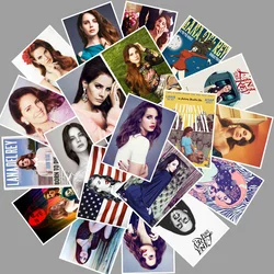 25pcs Singer Lana Del Rey Sticker Waterproof For Skateboard Laptop Suitcase Guitar Fans DIY Decals