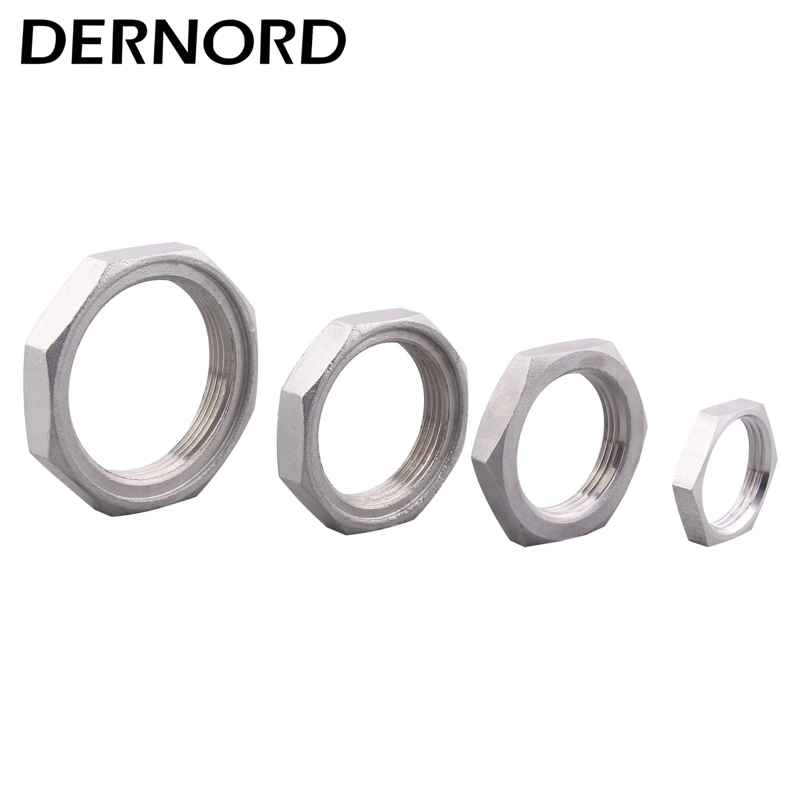 DERNORD 스테인리스 스틸 304 잠금 너트, DN25 DN32 DN40 DN50 물 가열 요소용, 1 인치 NPT/BSP 1.25 인치 1.5 인치 2 인치 BSP 잠금 너트