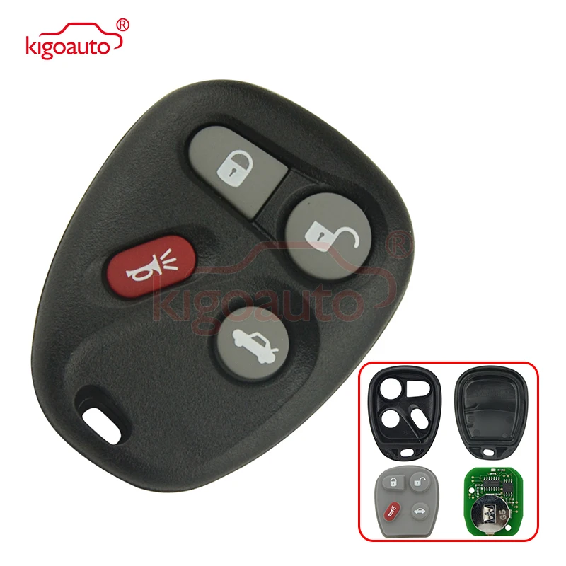 Kigoauto KOBUT1BT KOBLEAR1XT 25665574 25665575 315Mhz 4 Buttons for GM Buick Cadillac Chevrolet GMC remote key fob 2001-2007