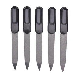 5pcs Plastic Handle Nail Files Metal Double Sided Nail Files Pro Nail File DIY Manicure Pedicure Tool wholesale