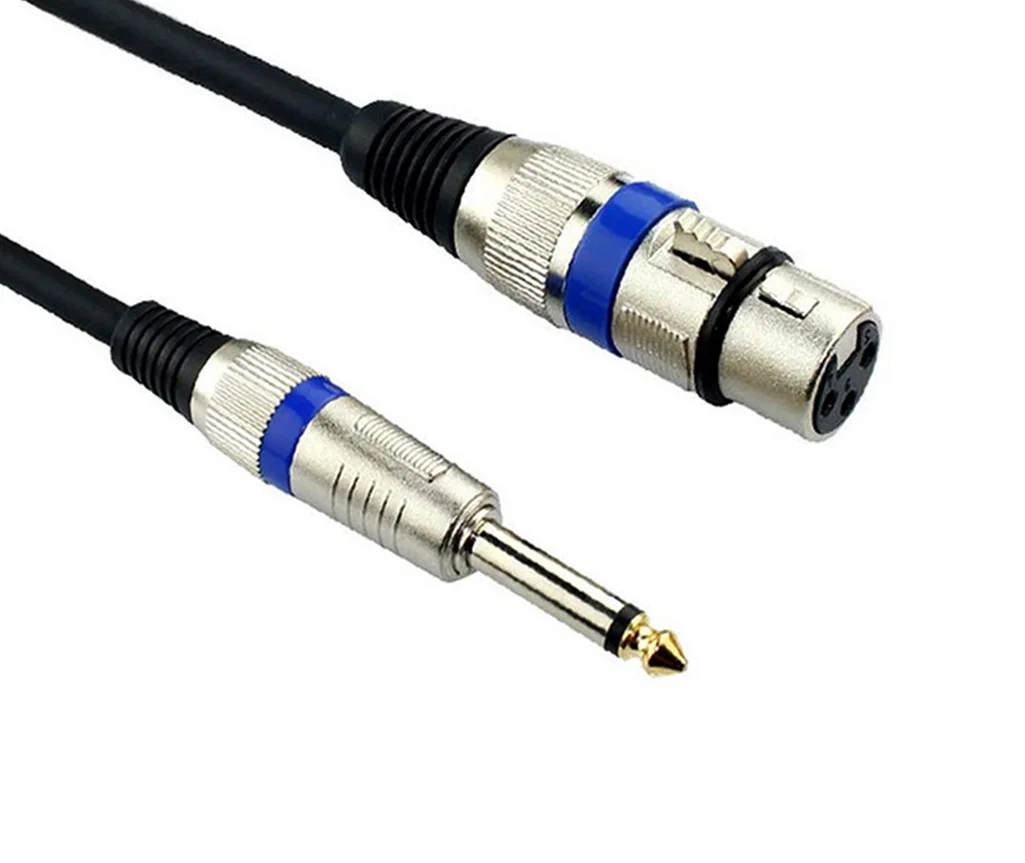 XLR 6.35 Three Core  Male / Female Stereo Microphone Cable Canon Balanced Audio  6.5