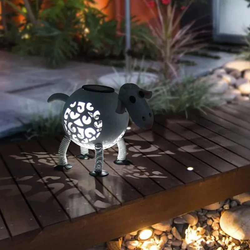 

JEEYEE Solar Led Light Outdoor Sheep Light Waterproof Garden Solar Power Ornament decoration Lamp lovely Sheep Lights