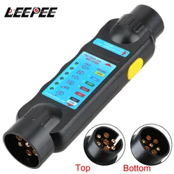 7 Pin 12V Trailer Tester Car Towing Light Test Caravan Tow Bar Light Wiring Monitor Plug Socket Diagnostic Tools Accessories