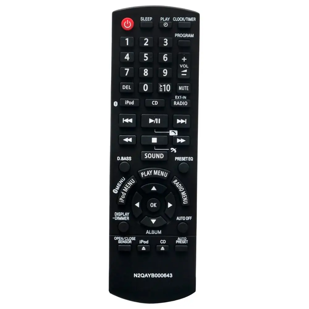 

New N2QAYB000643 remote control for Panasonic CD Stereo Audio System SC-HC55