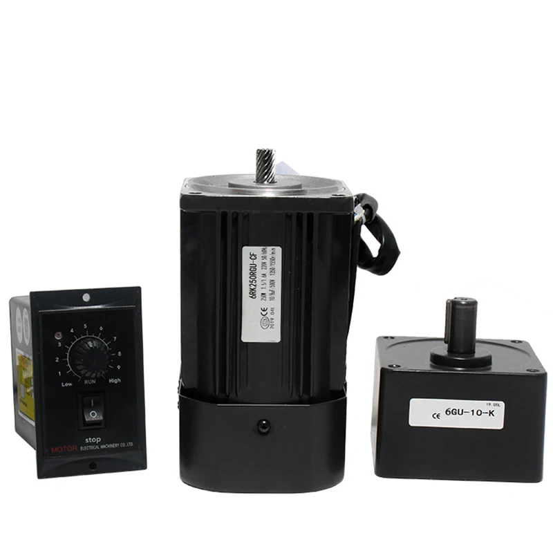 6RK250GU-CF 450-2.7RPM 220V 250W AC Reversible Gear Variable Speed Motor 1:3-1:250 6GU AC Gear Reducer Geared Motor