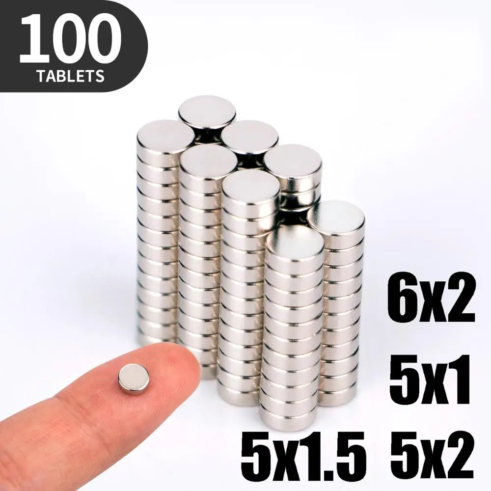 6x2 5x1 5x1.5 5x2mm Magnes Gorący mały okrągły magnes Silne magnesy Magnes neodymowy ziem rzadkich