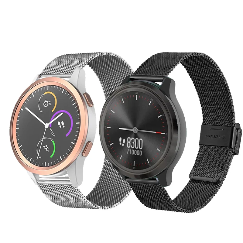 For Garmin venu sq Watch strap For Huawei GT 2 46mm/42mm Milanese Bracelet 20mm 22mm Band for garmin vivoactive HR 4s 4 3 Music