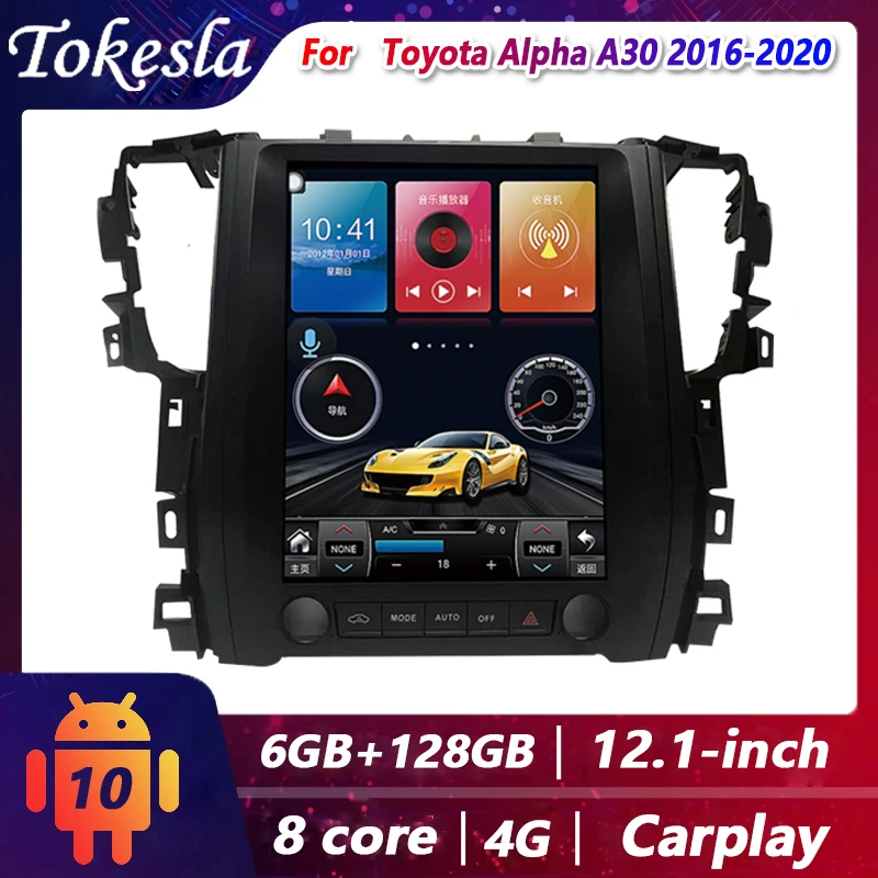 

Tokesla For Toyota Alphard A30 Car Radio 2 Din Android Tesla Auto Stereo Receiver Central Multimedia Dvd Automotivo Video Player