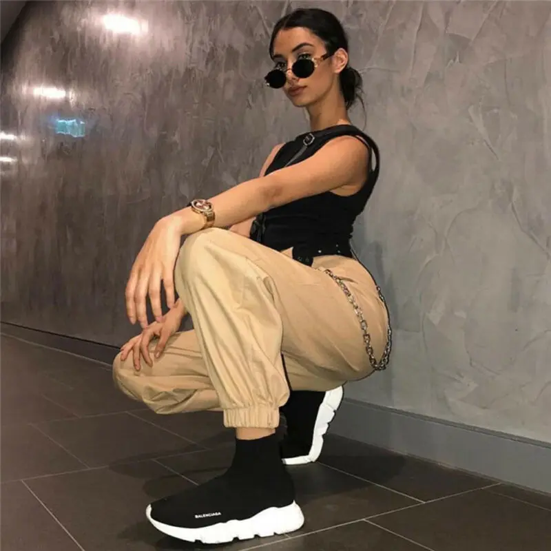 Pantalon de Combat pour femmes, élégant, décontracté, Sport Cool, Hip-pop, sarouel, tendance