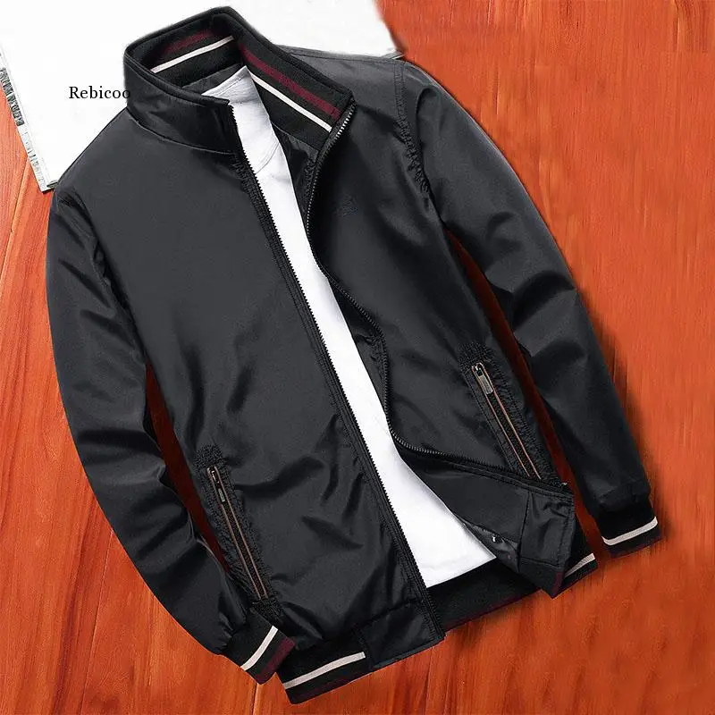 

New Spring Men Jacket Coats Casual Solid Color Jackets Stand Collar Men Business Jacket Brand Clothing Male Outwear