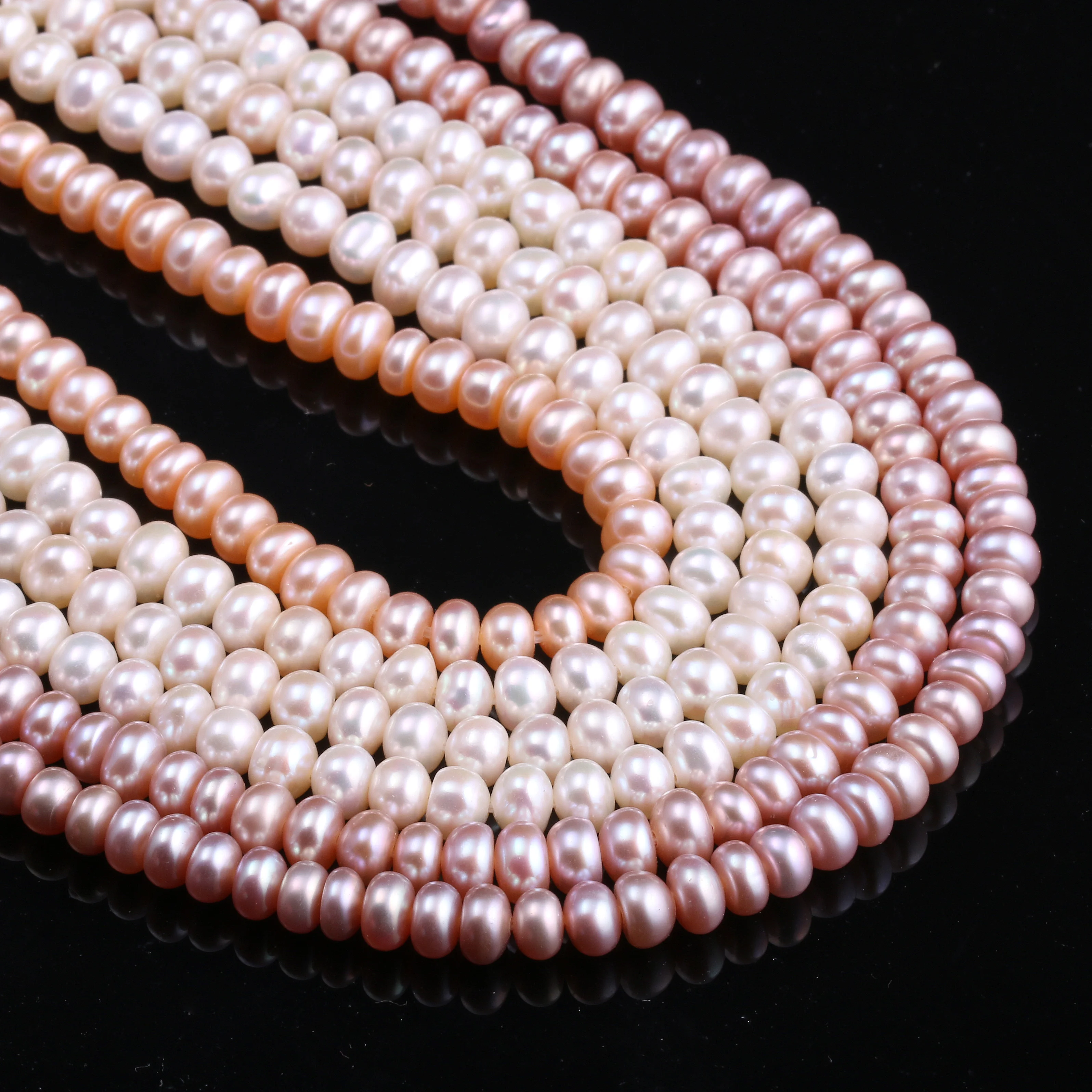 4-5mm  Natural Freshwater Pearl All Round Pearl White / Pink / Purple DIY For Making Necklaces Bracelets And Earrings