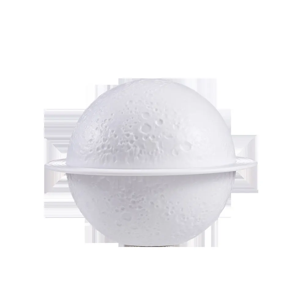 Humidificador de luz de Planeta de sobremesa, ambiente LED, espray de aire nocturno pequeño con marco de madera para imprimir logotipo, sensación del hogar