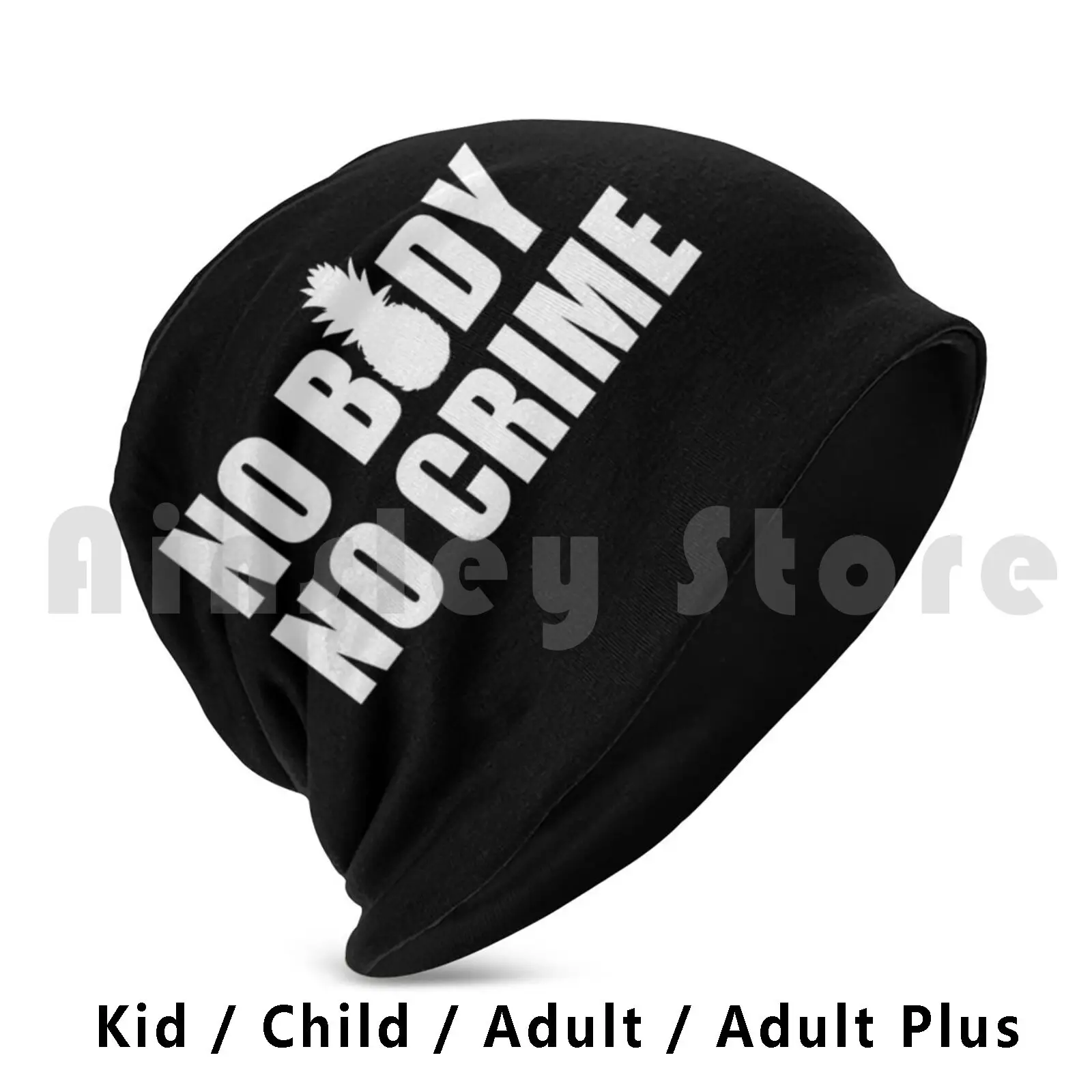 No Body No Crime Beanie Hedging Cap DIY Print Cushion Psych Quotes Shawn Gus Shawn Spencer Burton Guster Tv