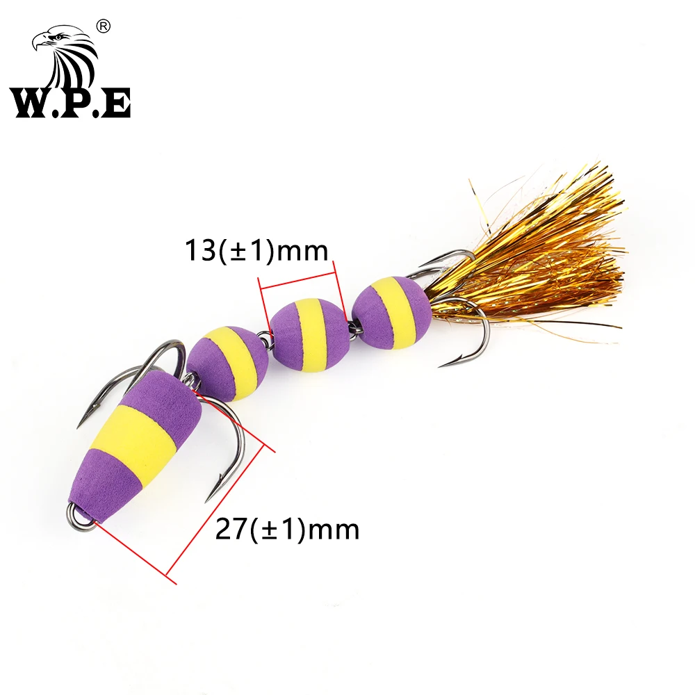 W. p. e.-isca de pesca multicolor suave, isca artificial para a pesca do robalo, wobblers, tamanho l, novo