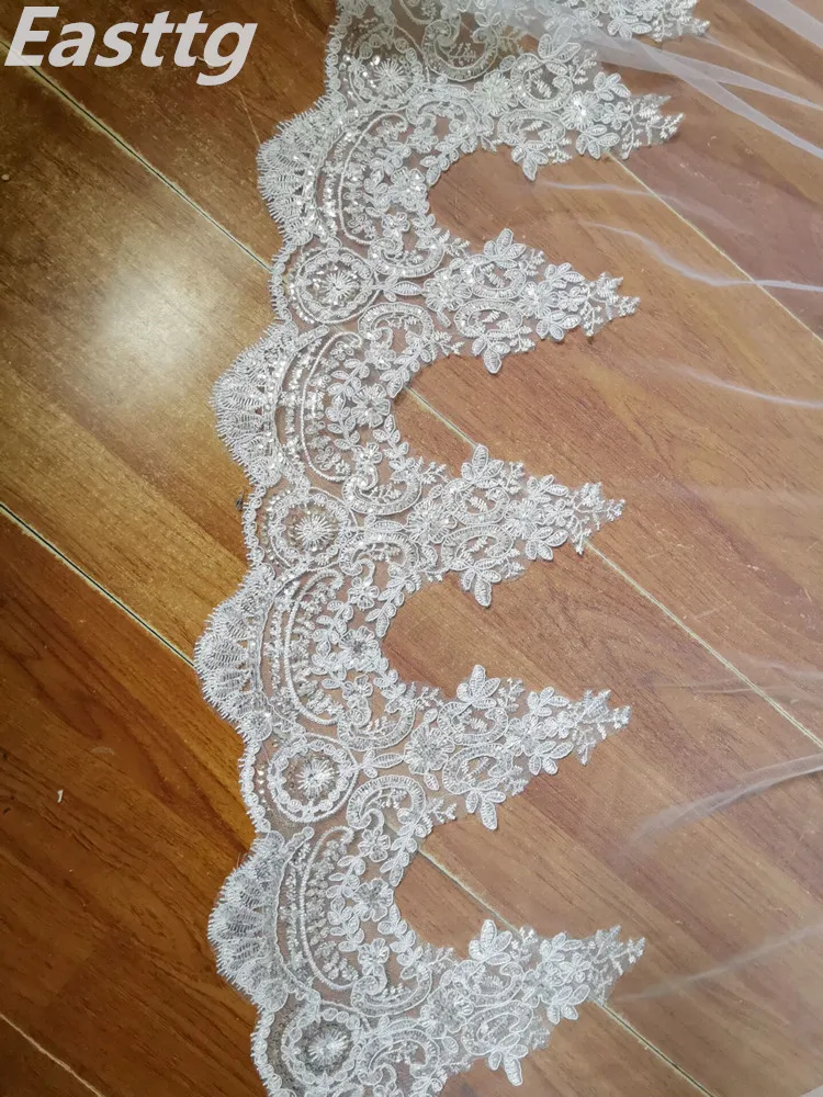 White/Ivory Lace Cape Veil 108\