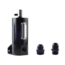 10AN 0.5L Oil Catch Can Reservoir Tank Aluminum With Breather Filter Baffled oct-1125