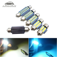 1x Festoon 28mm 31mm 36mm 39mm 41mm 3014 LED Car Dome Light C3W C5W C10W Auto Interior Reading Lamp Licence Plate Bulb CANBUS