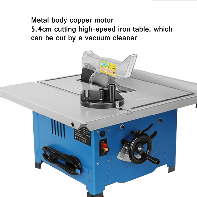 8-Inch Woodworking Small Table Saw Multi-Function Saw Table Precision Table Cutting Machine 45° Bevel Sliding Table