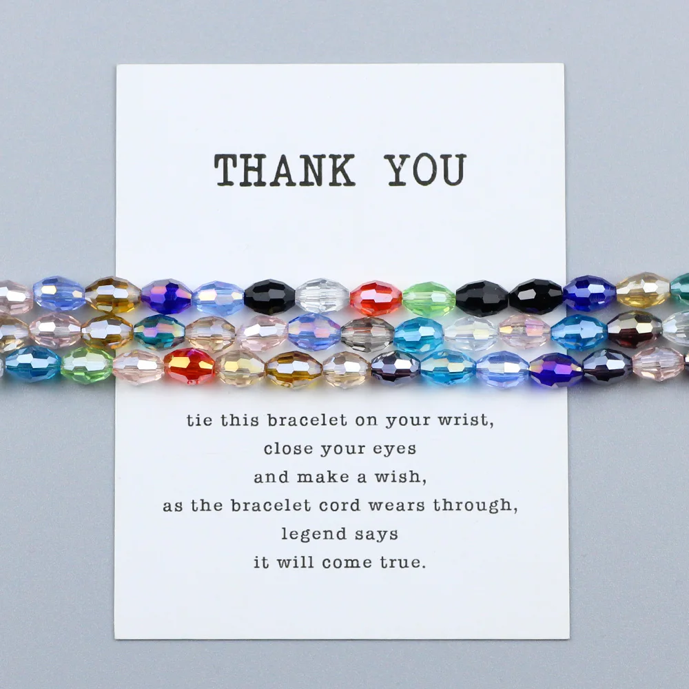YHBZRET 50pcs Rice grains Upscale Austrian crystal beads 6*8mm oval shape Glass Spacer Loose beads Jewelry making bracelet DIY