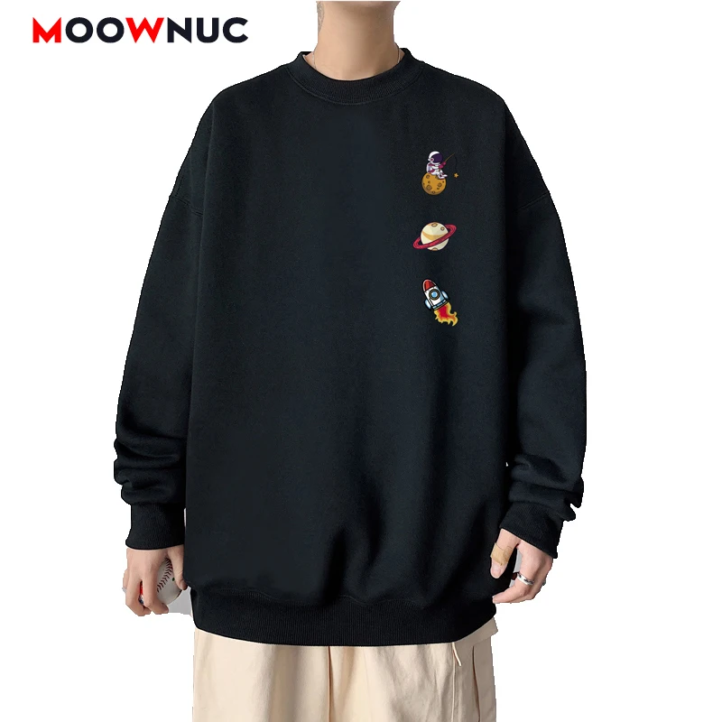 

Fashion Hoodies For Men 2022 Autumn Spring New Casual Pullover Hombre Student Warm Solid Long Sleeve Male Youth O-Neck MOOWNUC