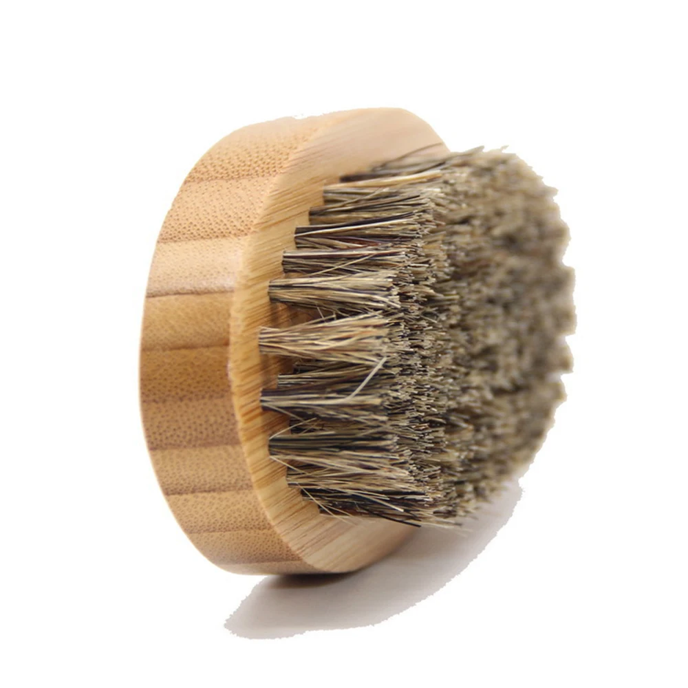 Eco Friendly Boar Bristle Men\'s Shaving Brush Portable Barber Natural Beard Brush For Facial Cleaning Mustache Tools