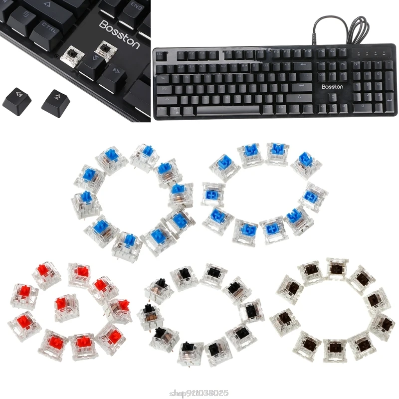 10Pcs 3 Pin Mechanical Keyboard Blue Replacement For Gateron Cherry MX Mar02 21 Dropship