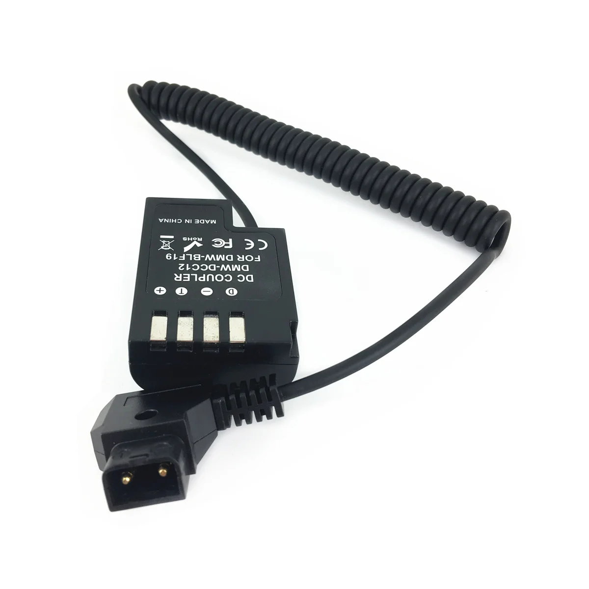 Đầm Pin Khớp Nối Adapter Thay Thế DMW-DCC12 + D-Tập Mùa Xuân Dây Cuộn Cáp Cho Máy Panasonic DMC GH3 GH3K GH4K GH5 DMW-AC8 BLF19