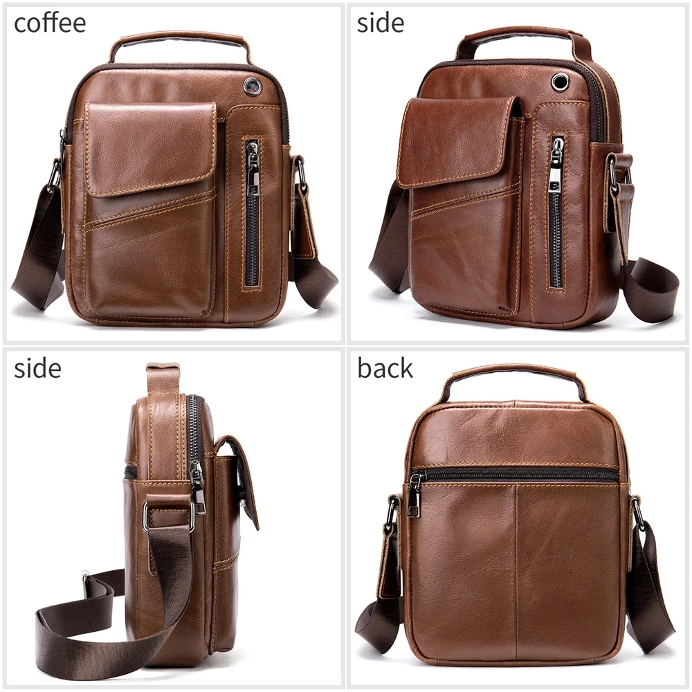 Imagem -04 - Westal-bolsa de Ombro de Couro Genuíno Masculina Bolsas Crossbody Masculinas Bolsas Mensageiro Bolsas de Designer Masculinas 8211