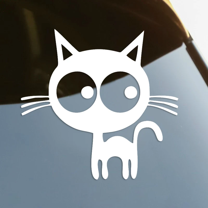 

S61076 # Die-Cut Vinyl Decal Cat Car Sticker Waterproof Auto Decors on Car Body Bumper Rear Window