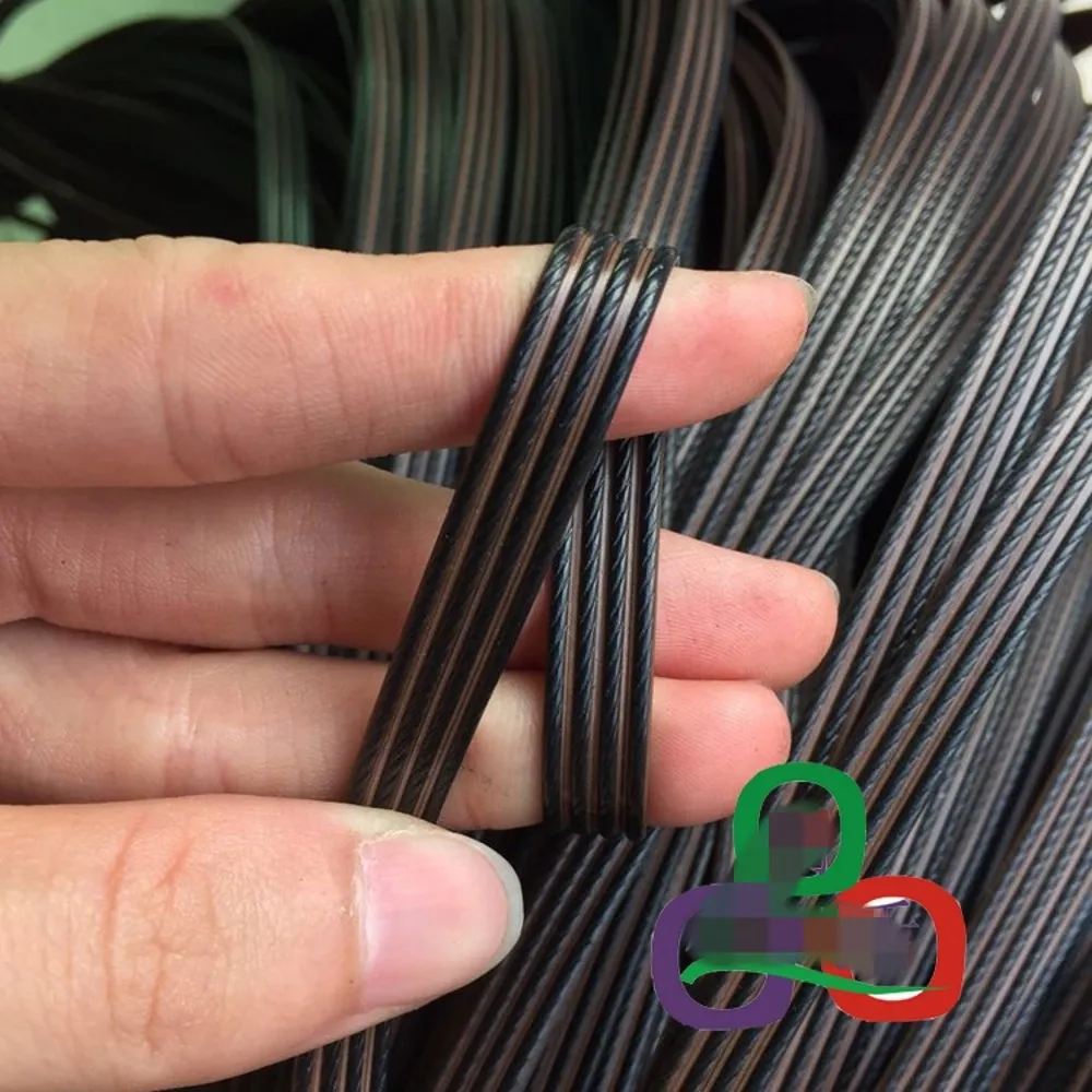 500G 60M Coffee Gradient Four lines Flat Synthetic Rattan Weaving Material Plastic Rattan For Knit And Repair Chair Table Etc