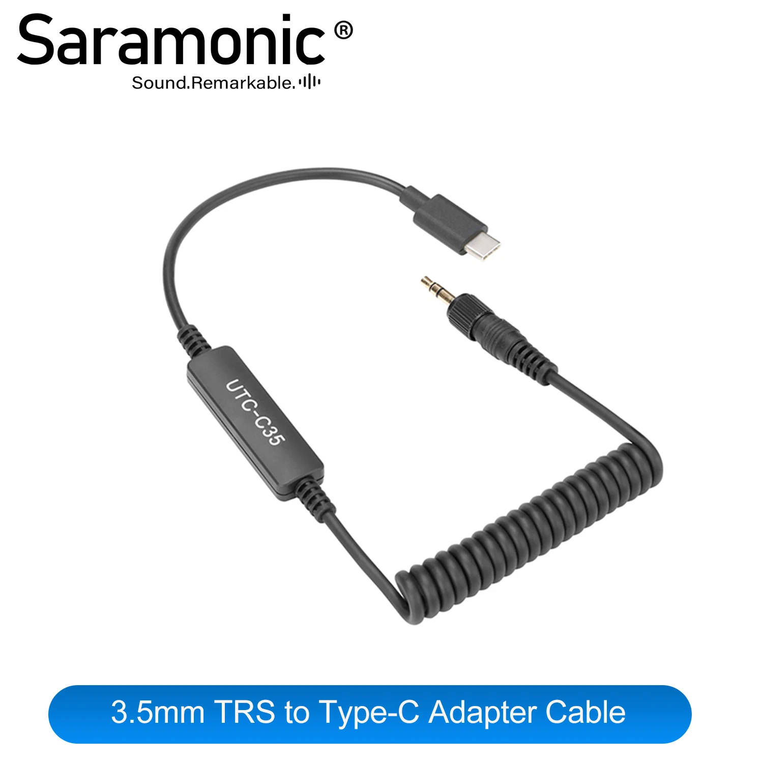 

Saramonic UTC-C35 TRS TO Type-C Microphone Cable audio adapter for Using Uwmic9 UwMic15 SR-WM4C with Type-C Device Smartphones