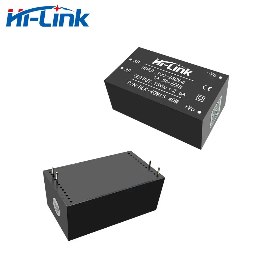 Free shipping 5pcs/lot AC DC power supply module HLK-40M15 40W 15V 2600mA power Hi-Link power converter CE/ROHS certification