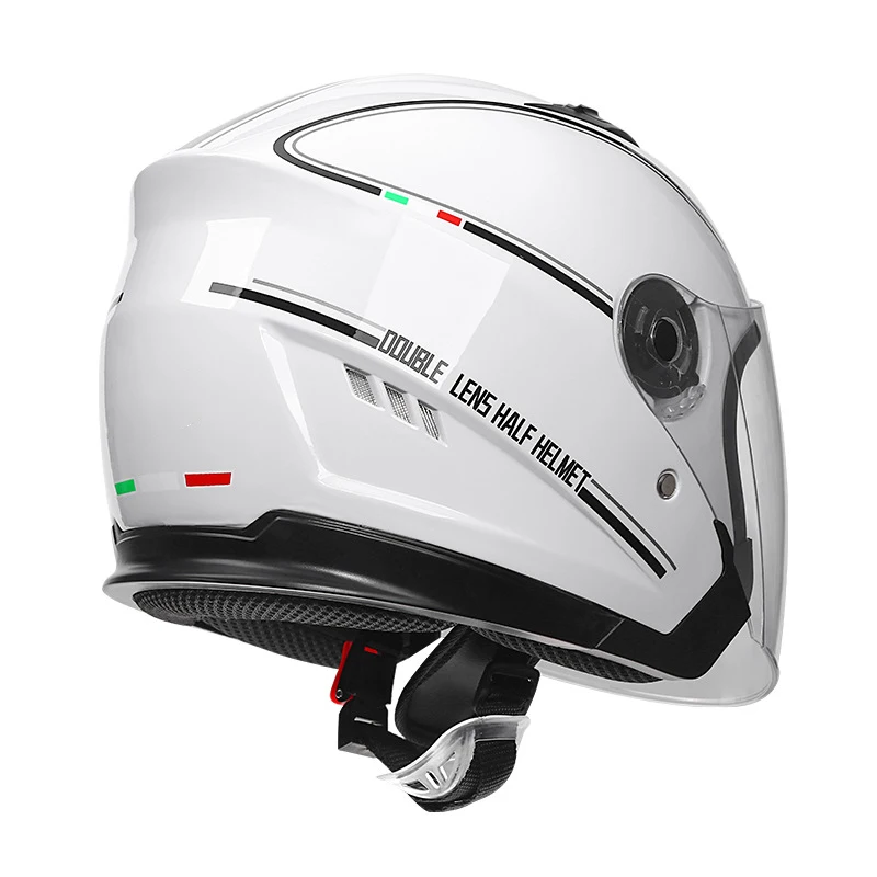 Motorcycle Dual Visor Flip Up Modular Full Face Helmet Anti-fog Street Bike Racing Helmet for Women, Men, 6 Colors