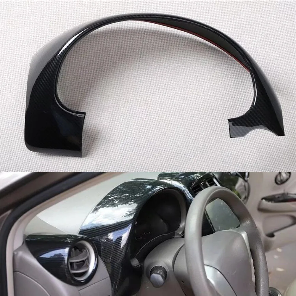 New ABS Auto Moldings For Nissan Sunny 2014 2015 2016 LHD Dashboard Instrument Decoration Cover Trim Strips Car Styling