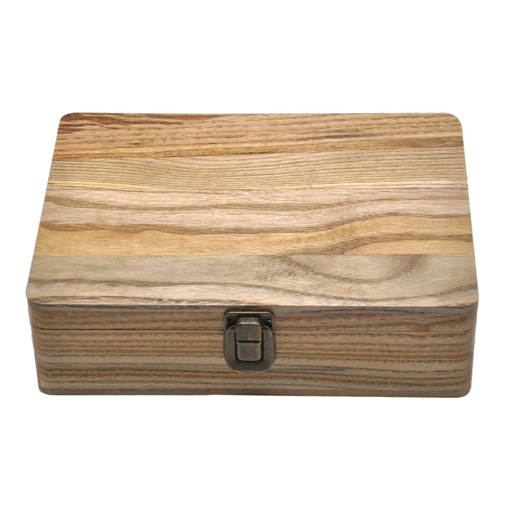 Wooden Tobacco Herb Storage Box Stash Case Cigarette Tray Natural Handmade For Smoking Pipe Accessories