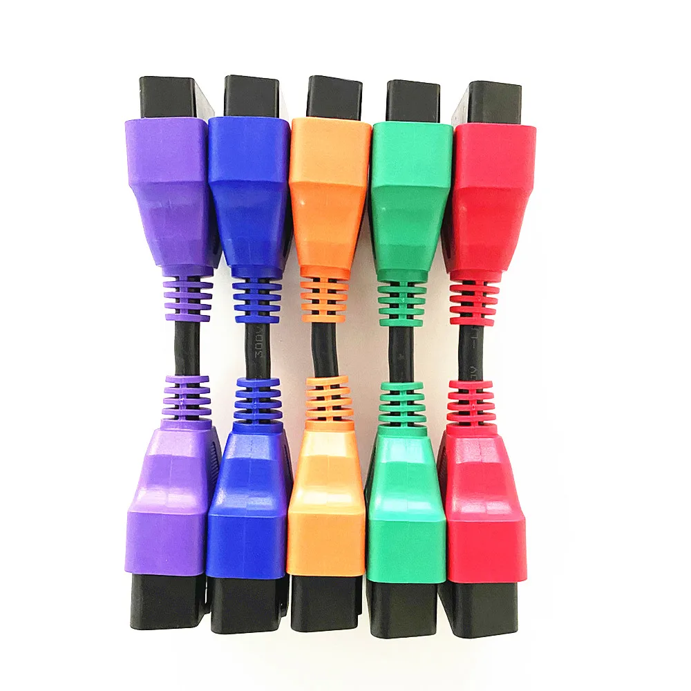 Latest 13CM Color OBD2 Extension Cable Car for Launch IDIAG/Easydiag/GOLO/Mdiag/ELM327 Extend Connector OBD Adapter
