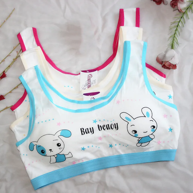 

Cartoon Teenage Bra for Girl Underwear Cotton Training Bra Running Yoga Bra for Girls Sports Teenage Girl Underwear Sports Bra