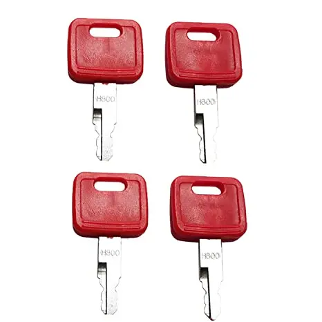 (4) PCS AT194969 AT147803 4286465 H800 Keys for Hitachi&John Deere Excavator Case Dozer&Fiat&New Holland