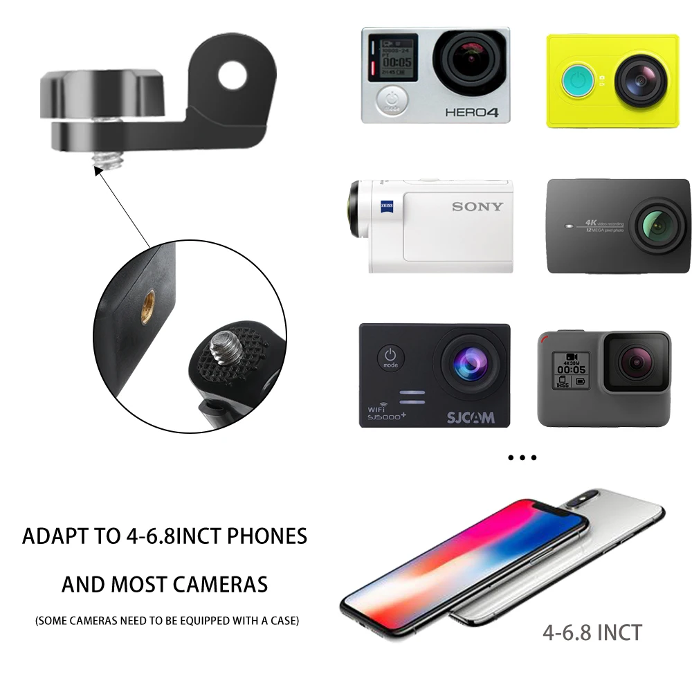 Outdoor testa della fascia Holder Per Il Telefono Cellulare a Harness Strap Mount Cintura Treppiede Macchina Fotografica Della Clip Del Supporto per il posto GOPRO xiaoyi iPhone x