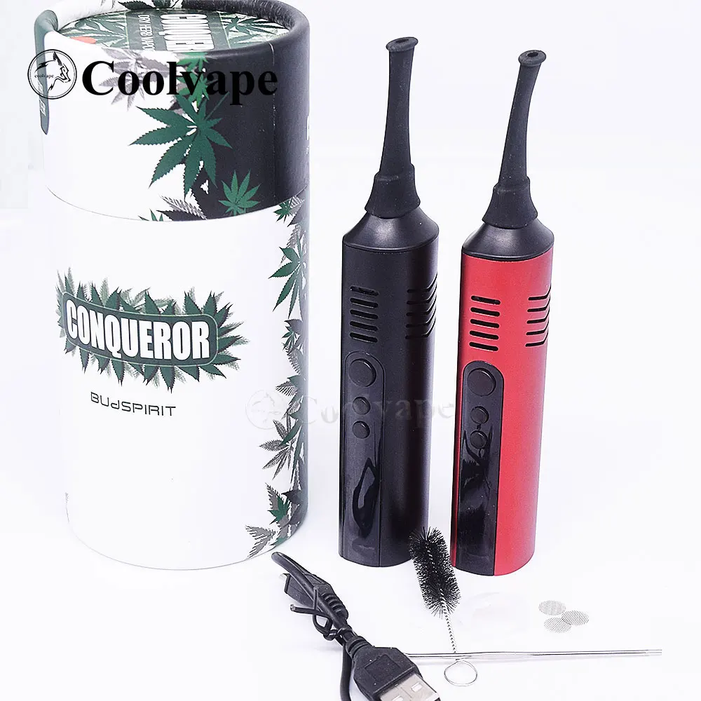 coolvape Dry Herb Vaporizer Mod Conqueror best quality vape 2200mah Battery Electronic Cigarette Kits Screen pen e-cig kit