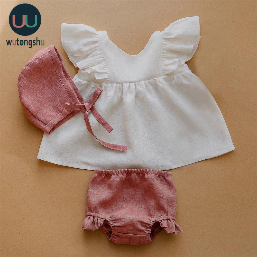 Infant Kids Baby Girl Solid Shorts Cotton Bottoms PP Shorts Bloomers Children Girls Summer Panties Diapers Panties 0-2Y