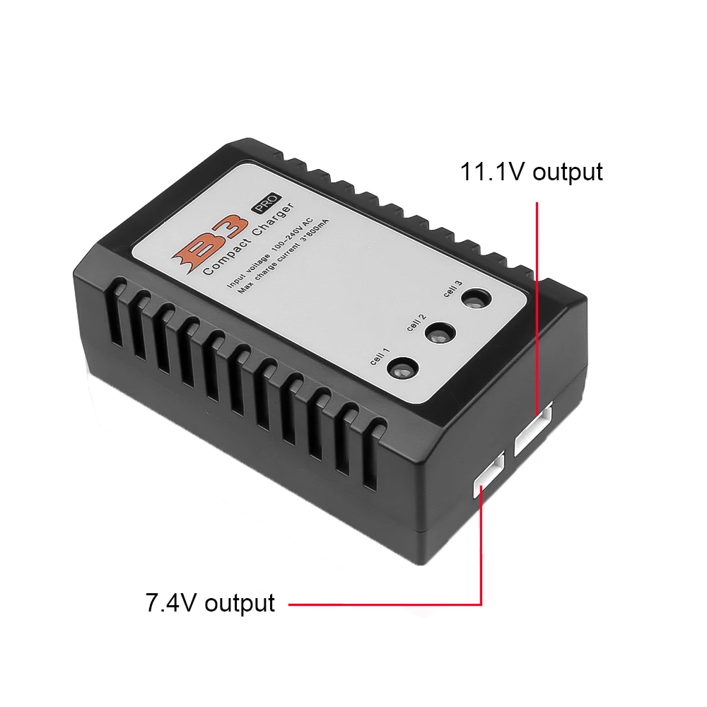 Chargeur Compact B3 20W B3 Pro 10W RC pour 2S 3S, adaptateur de batterie Lipo, chargeur professionnel 7.4V 11.1V avec alimentation