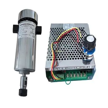 110V 800W CNC Spindle Motor 52MM Spindle CNC Air Cooled Spindle Motor ER11/Collet Chuck + 1pc MACH3 Power Supply