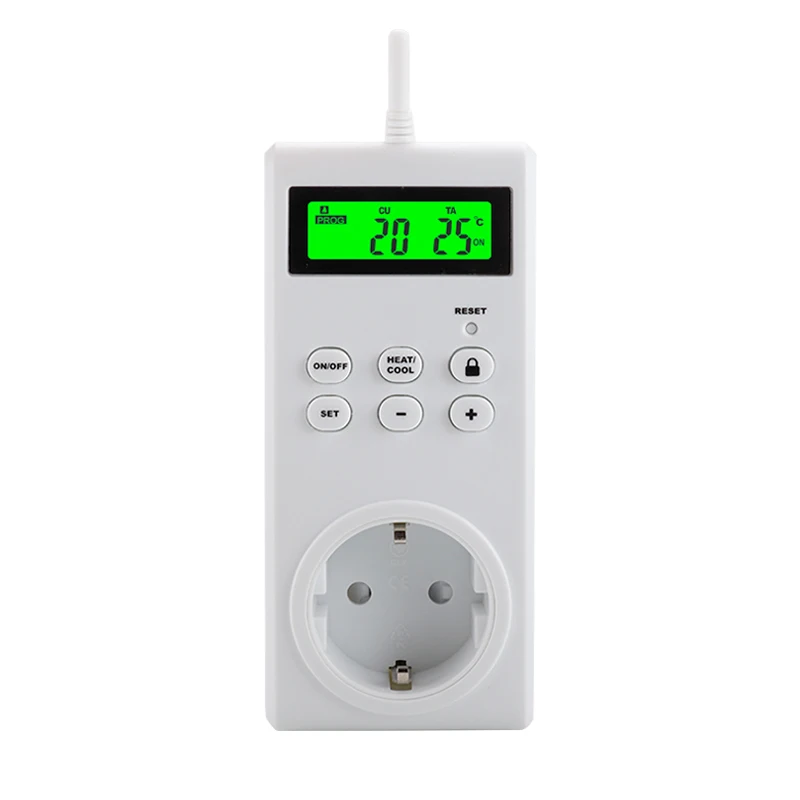 

TS-3000 Thermoregulator Wireless Temperature Controller Thermostat Switch Timer Socket Temperature Adjustable Thermostat Backlit