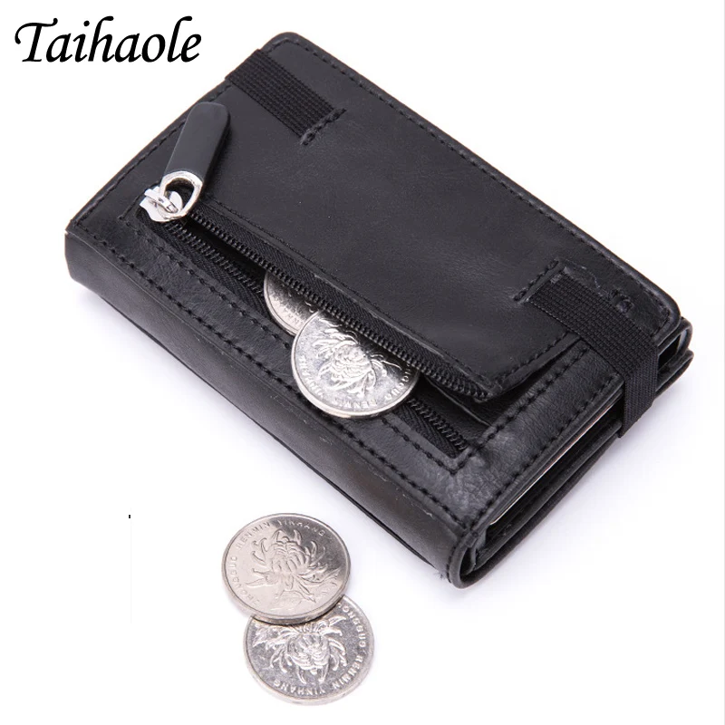 New style Luxury RFID Crazy Horse Leather Man Wallet Cowhide Coin Purse Brand Male Credit ID Holder Multifunctional Wallet