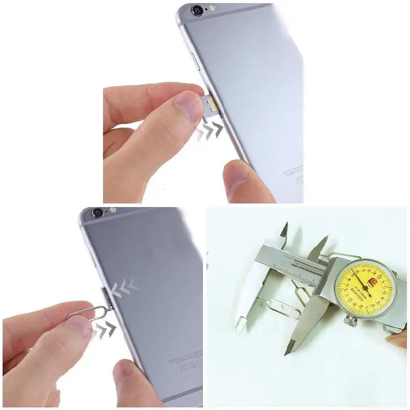 10pcs Slim Sim Card Tray Pin Eject Removal Tool Needle Opener Ejector for Most Smartphone B99