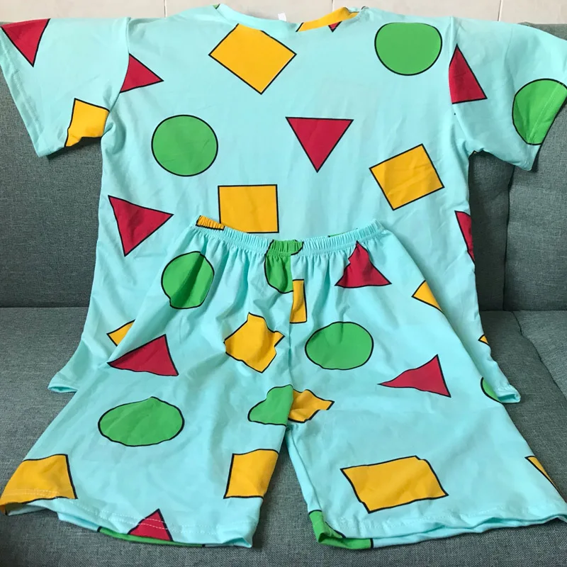 Pijama Sin Chan para hombre y mujer, ropa de dormir de algodón, conjuntos cortos de verano, japonesa, 2021