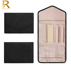 3 colori Travel Jewelry Organizer Roll custodia pieghevole per gioielli per collane Jewerly Storage Bag Bangle Ring Earring Organizer